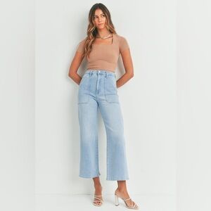 The Patch Pocket Wide Leg denim size 27 (women’s 4-6)